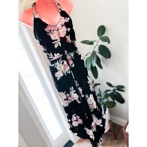 When the Seasons Whisper Blooming Petals + Gentle Breezes Halter Maxi Romper